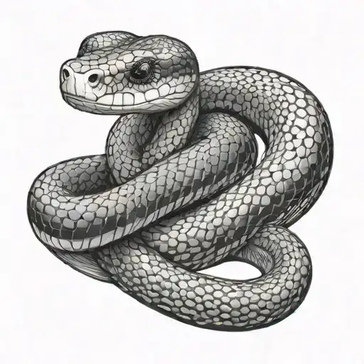 Black King Snake With White Stripes