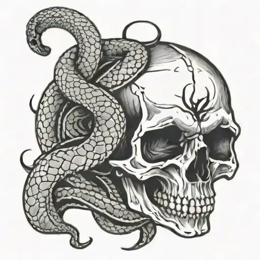 Skull And Snakes