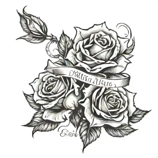 Roses With A Cancer Ribbon And The Name Milton Vieira