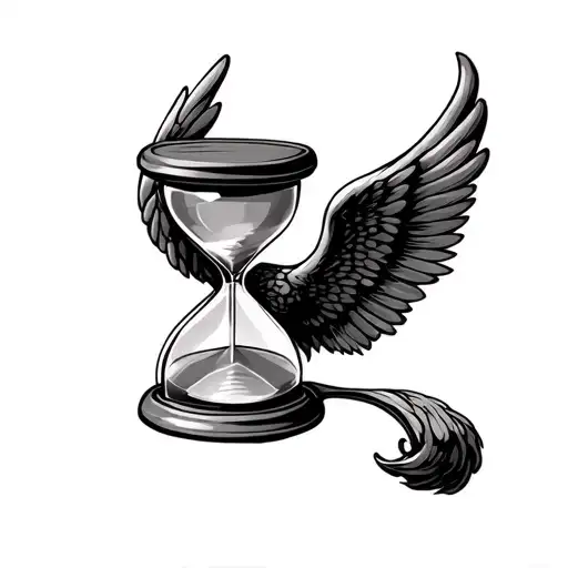 Hourglass With Wings Flying Russian Prison