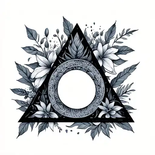 Triangle With Circle And Botanical
