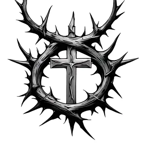Christian Cross Thorns