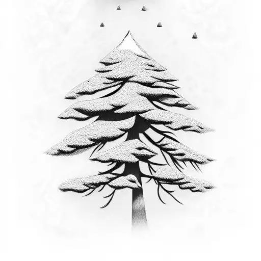 Pine Tree With Roses