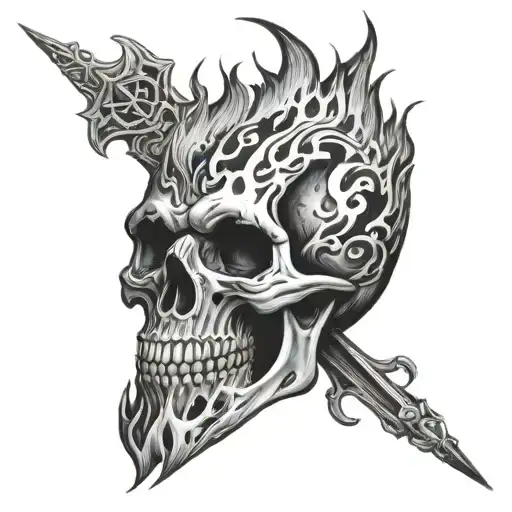 Fire And Skull