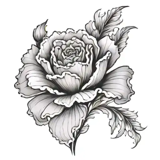 Abstract Flowy Carnation Flower