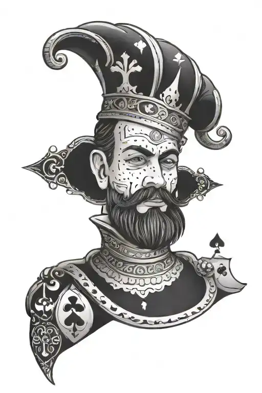 King Of Clubs With Crown On Top