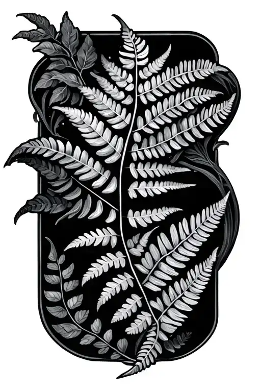 Fern Curving Around Arm