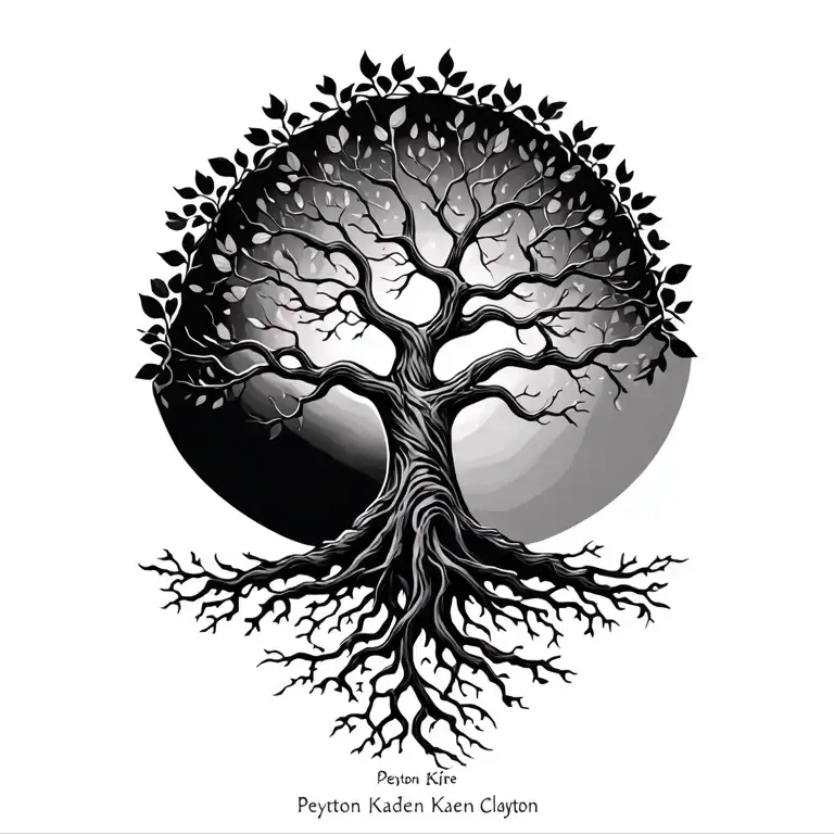 Tree Of Life With The Name Peyton Kaden Clayton