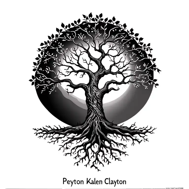 Tree Of Life With The Name Peyton Kaden Clayton