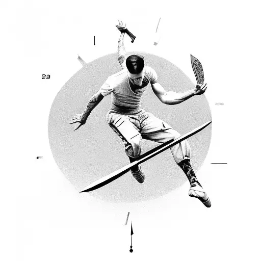Knife Music Ballet Dance Male Athlete