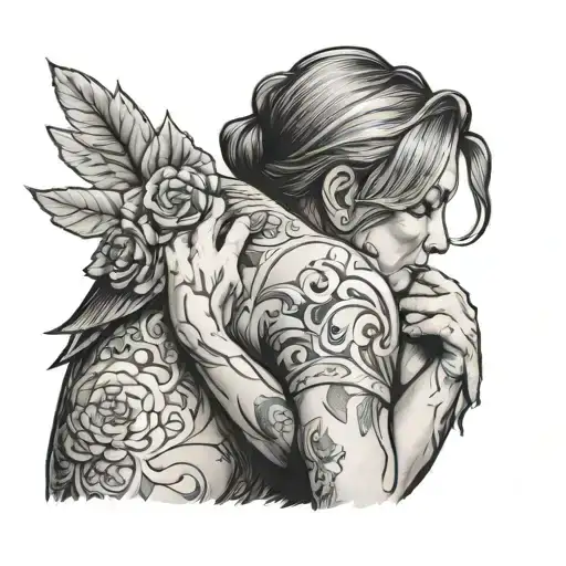 Missing Mother Embracing Her