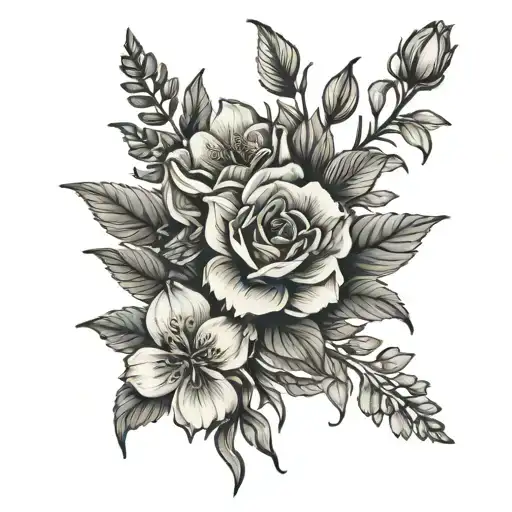 Birth Flower Bouquet January And July Birth Flower