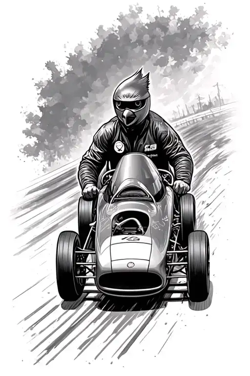 Cardinal Driving An Racecar