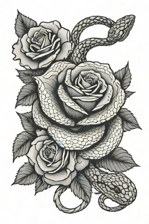 Rose And Snake