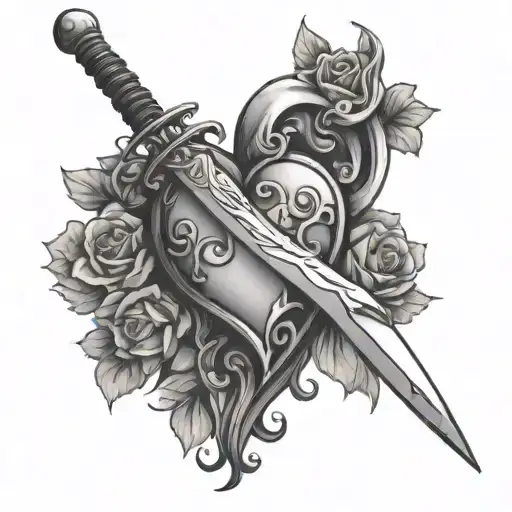 Heart On Leg With Sword