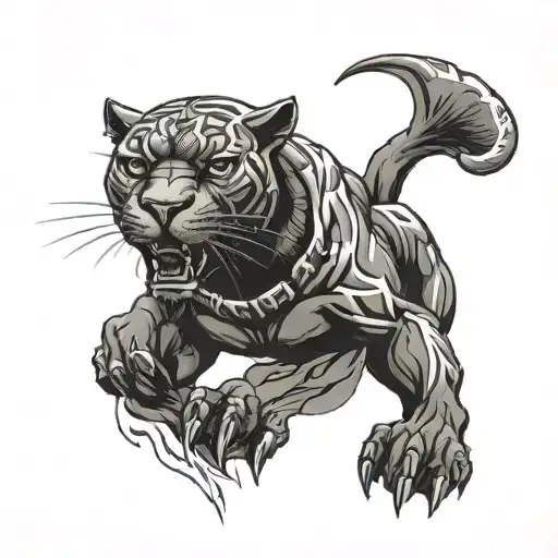 Aggressive Black Panther