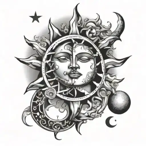 Sun And Moon Intertwined
