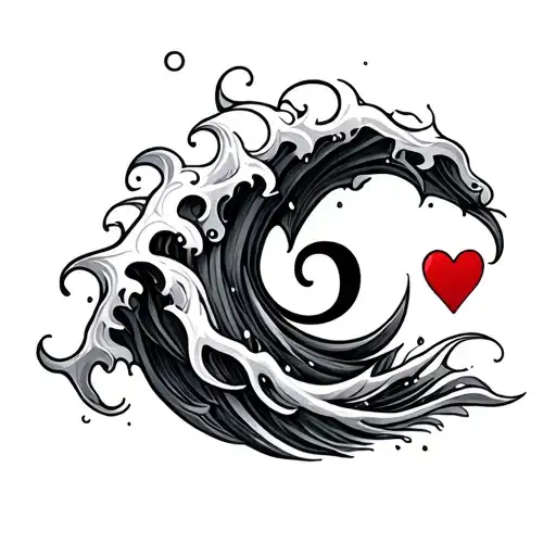 Wave With Semicolon And Zoie 07192010 To 06192025 And A Heart