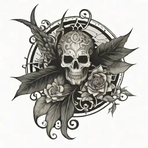 An Abstract Agro Goth Design With Light And Paperwork Shades