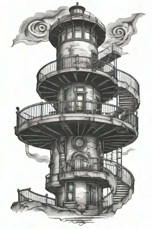 Spiral Stair Case Into Port Huron Lighthouse