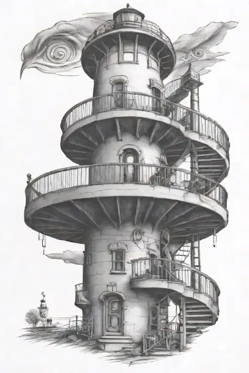 Spiral Stair Case Into Port Huron Lighthouse