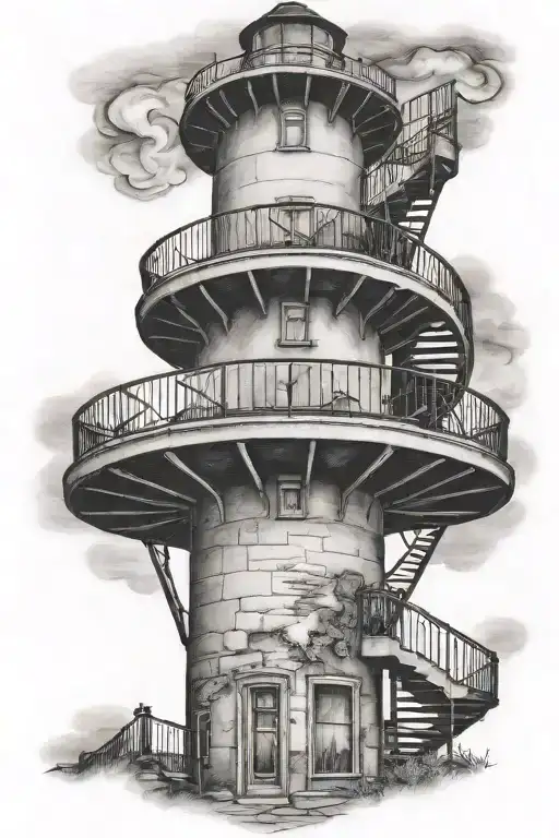 Spiral Stair Case Into Port Huron Lighthouse