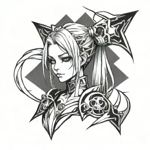 Cyber Sigilism Gothic Anime Girl