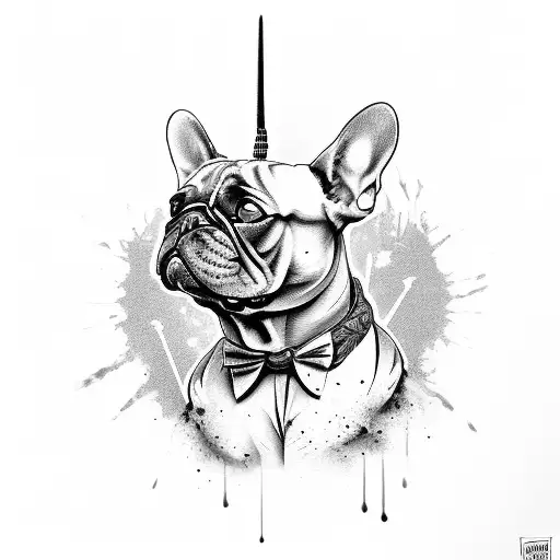 French Bulldog Skull Evil