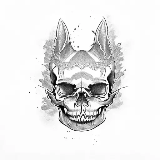 Frenchie Skull Evil Scary