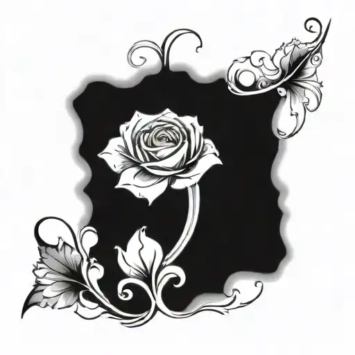 Flowy Floral Semi Colon