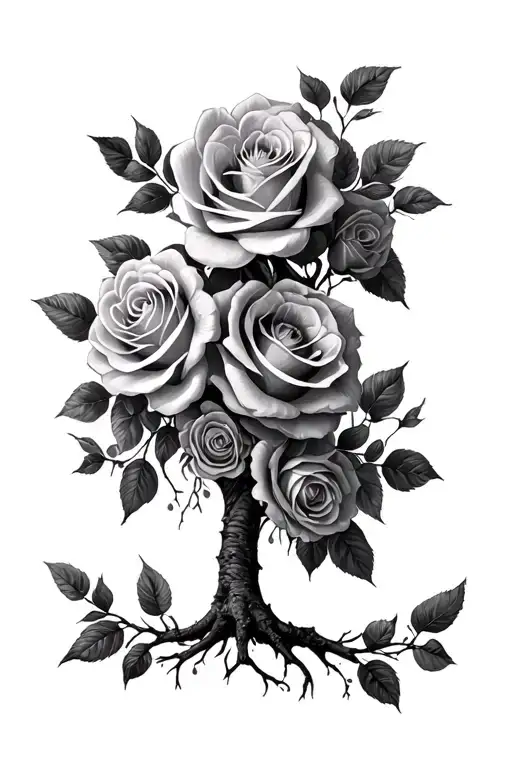 Family Tree And Roses