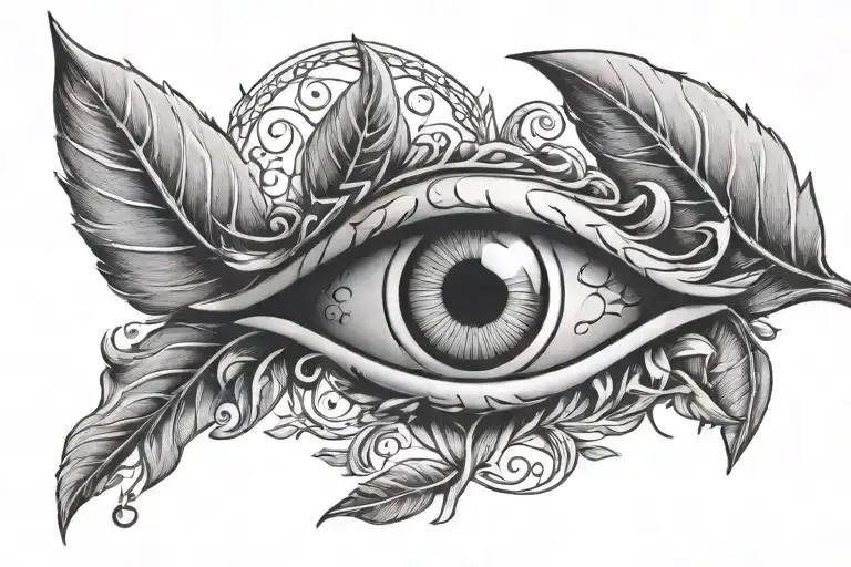 Laurel Leaves And Evil Eye Inside