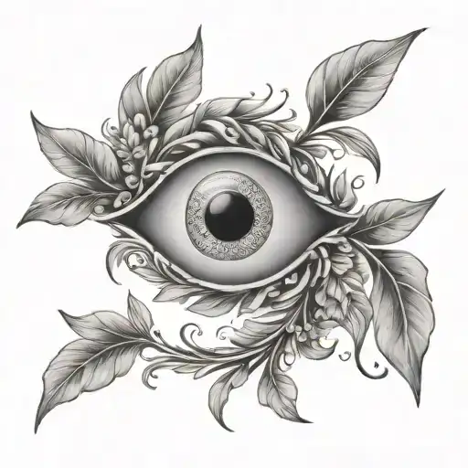 Laurel Wreath Wrapped Around Evil Eye