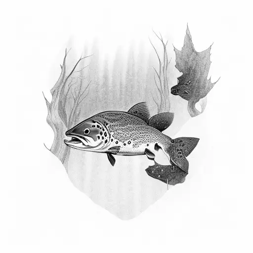 Brown Trout In Mountain Stream