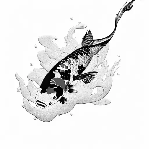 Koi Fish And Dollar Sign