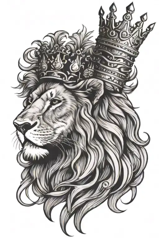 Lion Wearing A Crown