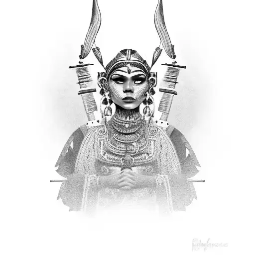 Mexican Mayan Warrior Woman