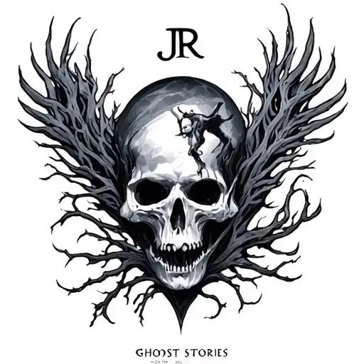 The Ghost Stories Album Cover By Coldplay With The Initials Jr At The Top