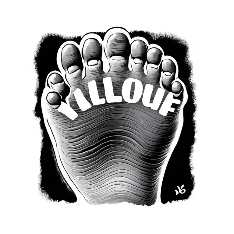 Baby Foot Print With Name