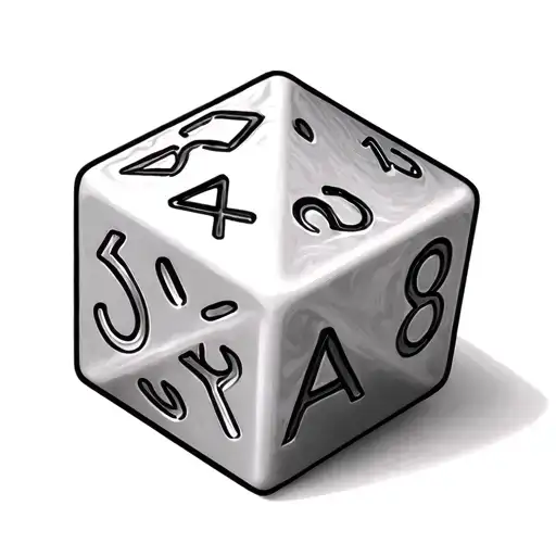 D20 Dice Puzzle Piece