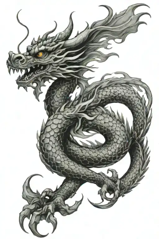Chinees Dragon Around Arm