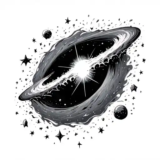 Plannet Swallowed By Black Hole Eating Star