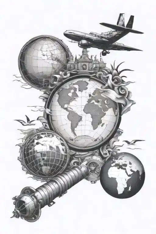 Travel By Land Sea Or Air Tattoo Design Inspired