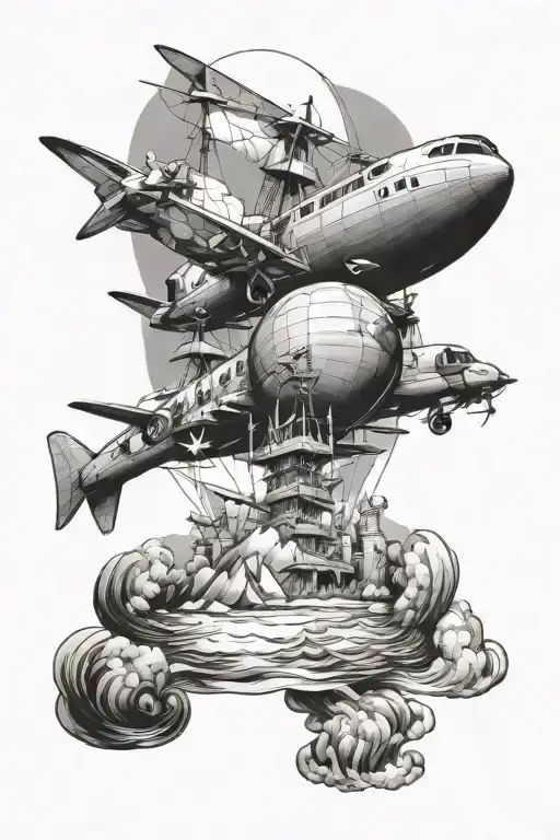 Travel By Land Sea Or Air Tattoo Design Inspired