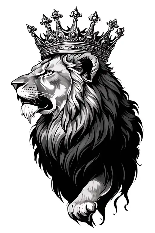 Lion Wearing A Crown