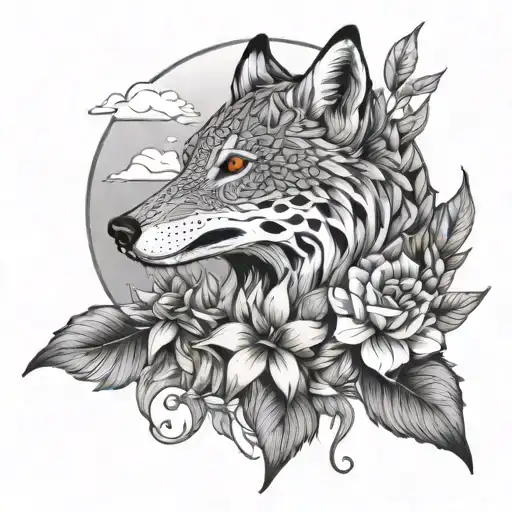 Sunrise And Hyenna Animal