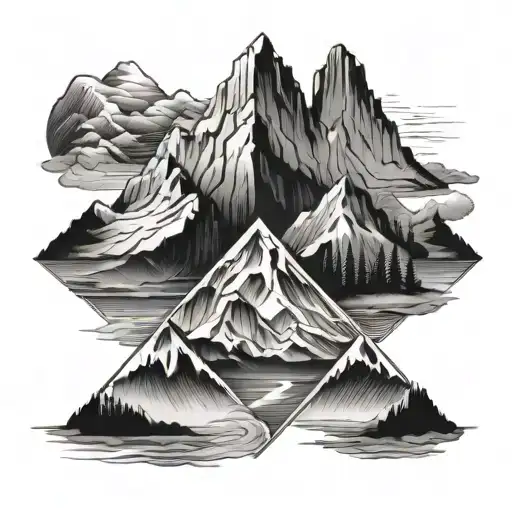 6 Mountain Tops Next To Each Other