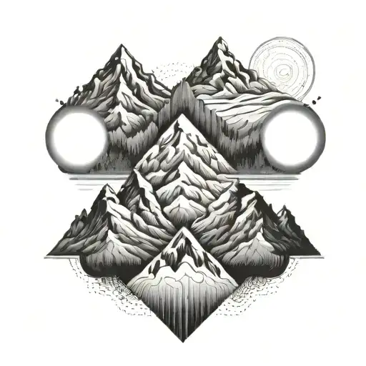 6 Mountain Tops Next To Each Other