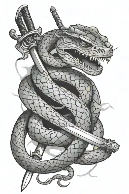 Snake And Katana Sword