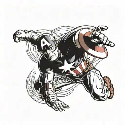 Captain America Comic Book Panel